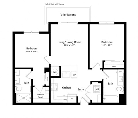 Two-bedroom apartment at Vista Sur in Naranja, FL